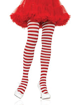 Load image into Gallery viewer, Leg Avenue Striped Tights - Red/White - Plus Size/Queen
