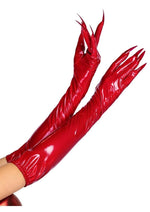 Load image into Gallery viewer, Leg Avenue Vinyl Claw Gloves - Red - Small
