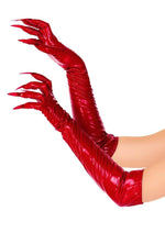 Load image into Gallery viewer, Leg Avenue Vinyl Claw Gloves - Red - Small
