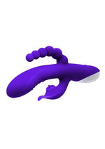 Load image into Gallery viewer, Lick Me Triple Stim Rechargeable Silicone Vibrator