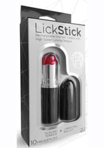 Load image into Gallery viewer, Lick Stick Lipstick Vibrator - Black/Red