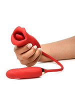 Load image into Gallery viewer, Lickgasm Magic Kiss Kissing Rechargeable Silicone Clitoral Stimulator with Thrusting Vibrator
