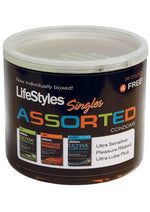 Load image into Gallery viewer, LifeStyles Singles Assorted 40 Individually Boxed Lubricated Latex Condoms - Bowl
