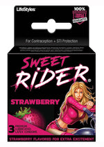 Load image into Gallery viewer, LifeStyles Sweet Rider Strawberry 3&#39;s Condoms
