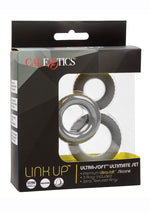 Load image into Gallery viewer, Link Up Ultra Soft Ultimate Set Silicone Cock Rings - Gray/Grey - Set Of 3