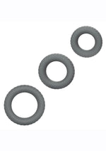 Load image into Gallery viewer, Link Up Ultra Soft Ultimate Set Silicone Cock Rings - Gray/Grey - Set Of 3