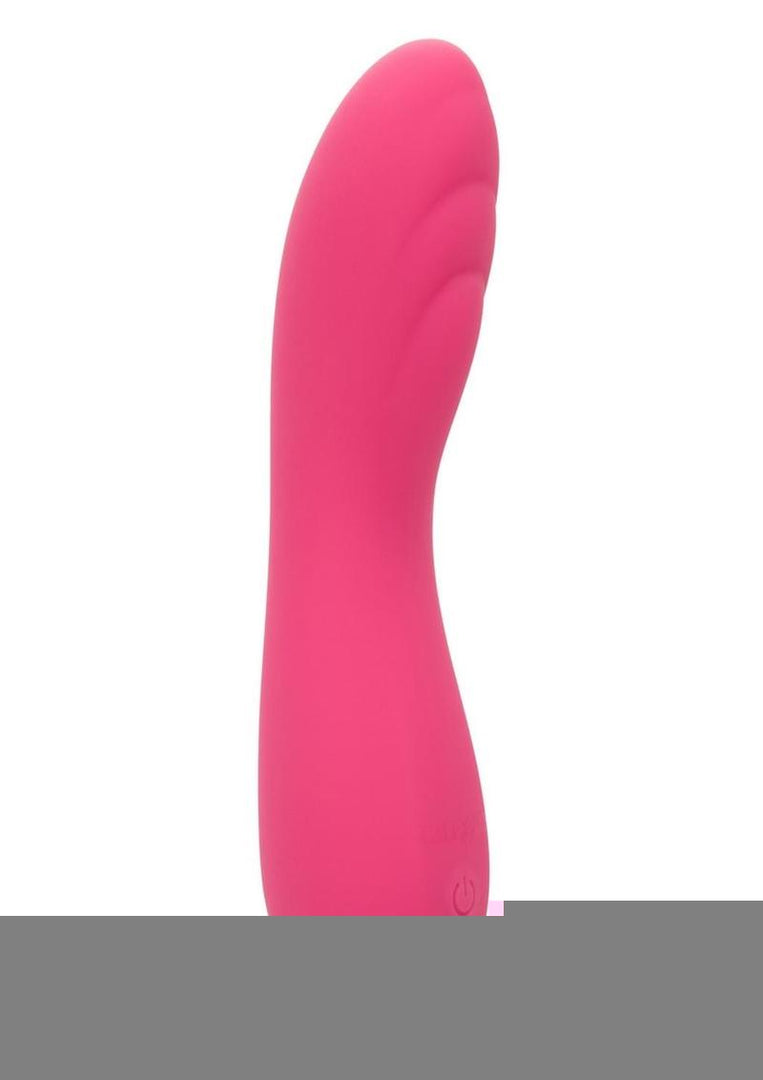 Liquid Silicone Pixies Ripple Rechargeable Vibrator - Pink