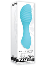 Load image into Gallery viewer, Little Dipper Rechargeable Silicone Vibrator - Aqua/Blue