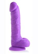 Load image into Gallery viewer, Lollicock Silicone Dildo with Balls - Grape/Purple - 7in