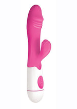 Load image into Gallery viewer, Lotus Sensual Massager #1 Silicone Rabbit Vibrator - Pink/White