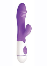 Load image into Gallery viewer, Lotus Sensual Massager #1 Silicone Rabbit Vibrator - Purple/White