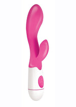 Load image into Gallery viewer, Lotus Sensual Massager #2 Silicone Rabbit Vibrator - Pink/White