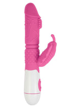 Load image into Gallery viewer, Lotus Sensual Massager #4 Silicone Rabbit Vibrator - Pink/White
