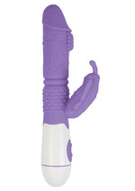 Load image into Gallery viewer, Lotus Sensual Massager #4 Silicone Rabbit Vibrator - Purple/White