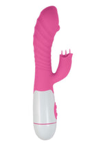 Load image into Gallery viewer, Lotus Sensual Massager #5 Silicone Rabbit Vibrator - Pink/White