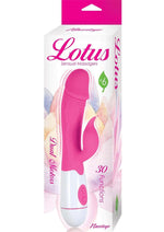 Load image into Gallery viewer, Lotus Sensual Massager #6 Silicone Rabbit Vibrator - Pink/White