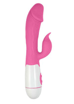 Load image into Gallery viewer, Lotus Sensual Massager #6 Silicone Rabbit Vibrator - Pink/White