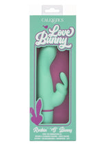 Load image into Gallery viewer, Love Bunny Rockin G Bunny Rechargeable Silicone Rocking Motion G-Spot Rabbit Vibrator - Green/Purple
