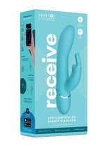 Load image into Gallery viewer, Love Distance Receive App Controlled Silicone Rechargeable Rabbit Vibrator - Teal
