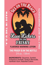 Load image into Gallery viewer, Love Lickers Passion Fruit Flavored Warming Massage Oil 2oz - Sex On The Beach

