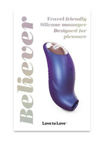 Load image into Gallery viewer, Love to Love Believer Rechargeable Silicone Clitoral Stimulator - Iridescent Night - Blue