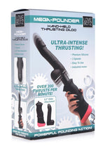 Load image into Gallery viewer, Lovebotz Mega-Pounder Hand-Held Thrusting Silicone Dildo - Black