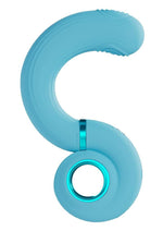 Load image into Gallery viewer, Loveline Tic-Tac Tapping Swirl Rechargeable Silicone Vibrator - Blue
