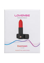 Load image into Gallery viewer, Lovense Exomoon Rechargeable Silicone Lipstick Bullet Vibrator - Black/Red
