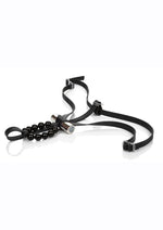Load image into Gallery viewer, Lover&#39;s Vibrating Thong Panty Vibe with Pleasure Beads - Black - One Size
