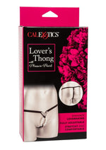 Load image into Gallery viewer, Lover&#39;s Vibrating Thong with Pleasure Pearls - Black - One Size
