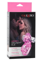 Load image into Gallery viewer, Lovers Delight Ele Vibrating Cock Ring with Clitoral Stimulation - Purple
