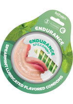 Load image into Gallery viewer, Lubricated Flavored Endurance Condoms 3 Per Pack - Spearmint

