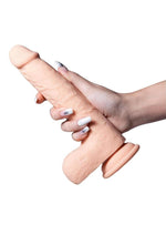 Load image into Gallery viewer, Luis App Controlled Real Thrusting Rechargeable Silicone Dildo with Clit Licker
