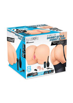 Load image into Gallery viewer, Luvdollz Remote Control Doggy Style Vibrating Rechargeable Masturbator - Pussy and Ass - Vanilla
