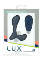 Load image into Gallery viewer, Lux Active Lx3 Silicone Rechargeable Anal Trainer with Bullet and Remote Control - Navy