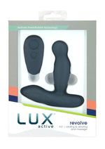 Load image into Gallery viewer, Lux Active Revolve Silicone Rechargeable Rotating and Vibrating Anal Massager with Remote Control - Blue/Navy