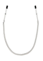 Load image into Gallery viewer, Lux Fetish Adjustable Tweezer Nipple Clips with Chain - Black
