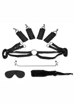 Load image into Gallery viewer, Lux Fetish Bedspreaders Fuzzy Lovers - Black - 4 Piece Set/Set
