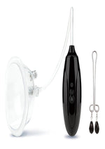 Load image into Gallery viewer, Lux Fetish Rechargeable Pussy Pump with Clit Clamp - Black
