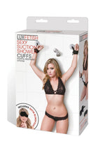 Load image into Gallery viewer, Lux Fetish Sexy Suction Shower Cuffs Adjustable - Black - 2 Piece Set