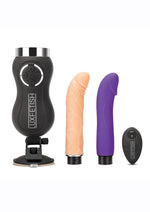 Load image into Gallery viewer, Lux Fetish Thrusting Rechargeable Compact Sex Machine with Remote Control - Purple/Vanilla
