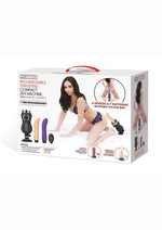 Load image into Gallery viewer, Lux Fetish Thrusting Rechargeable Compact Sex Machine with Remote Control - Purple/Vanilla
