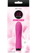 Load image into Gallery viewer, Luxe Collection Scarlet Rechargeable Silicone Compact Vibrator - Pink
