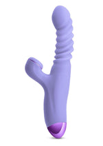 Load image into Gallery viewer, Luxe Nova Rechargeable Silicone Rabbit Vibrator - Purple
