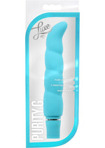 Load image into Gallery viewer, Luxe Purity G Silicone G-Spot Vibrator - Aqua/Blue
