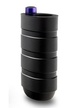 Load image into Gallery viewer, M Elite Platinum Strok Rechargeable Silicone Dual End Pussy Masturbator - Black
