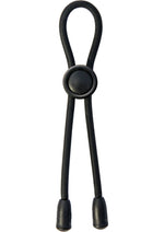 Load image into Gallery viewer, Mack Tuff Adjustable Silicone Cock Tie Cock Ring - Black
