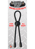 Load image into Gallery viewer, Mack Tuff Adjustable Silicone Cock Tie Cock Ring - Black
