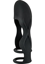 Load image into Gallery viewer, Mack Tuff Sleek Penis Sheath Silicone Sleeve Cock Ring - Black
