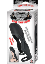 Load image into Gallery viewer, Mack Tuff Sleek Penis Sheath Silicone Sleeve Cock Ring - Black
